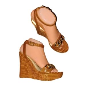 (3/$25) Guess Caramel Wedge Sandals